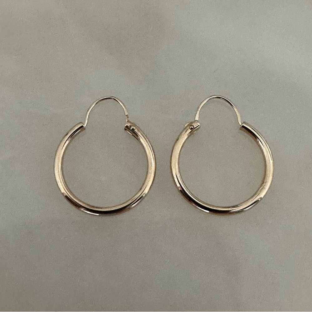 14k Solid Gold Hoop Earrings